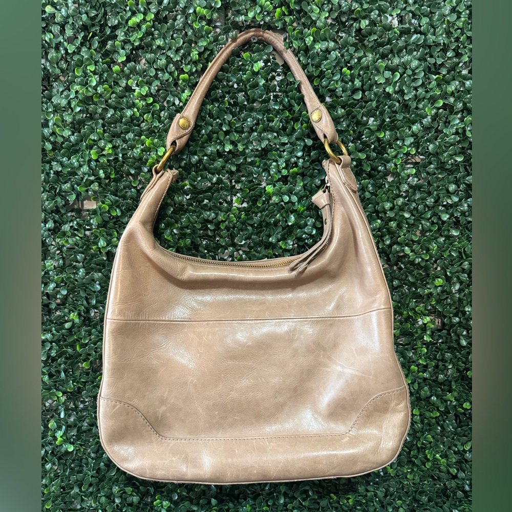 Frye Tan Leather Hobo Shoulder Bag - Picture 4 of 16